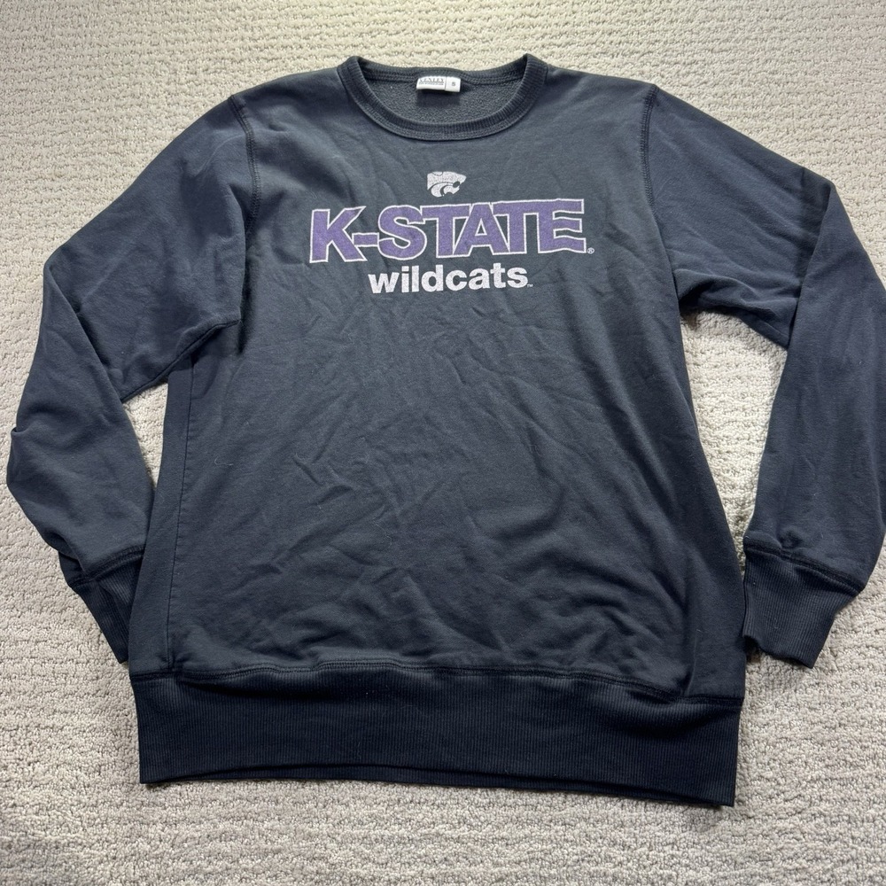 Kstate Wildcat Black Crewmen Women's Sweatshirtโ Size Small
